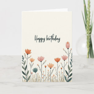 Carte Botanique d'Anniversaire