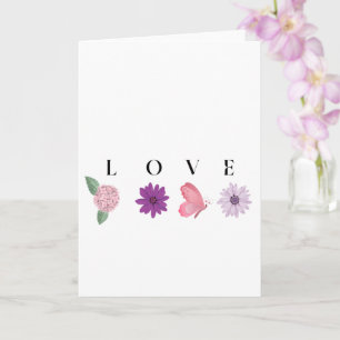 Carte Botanique romantique pour la Saint-Valentin ou un
