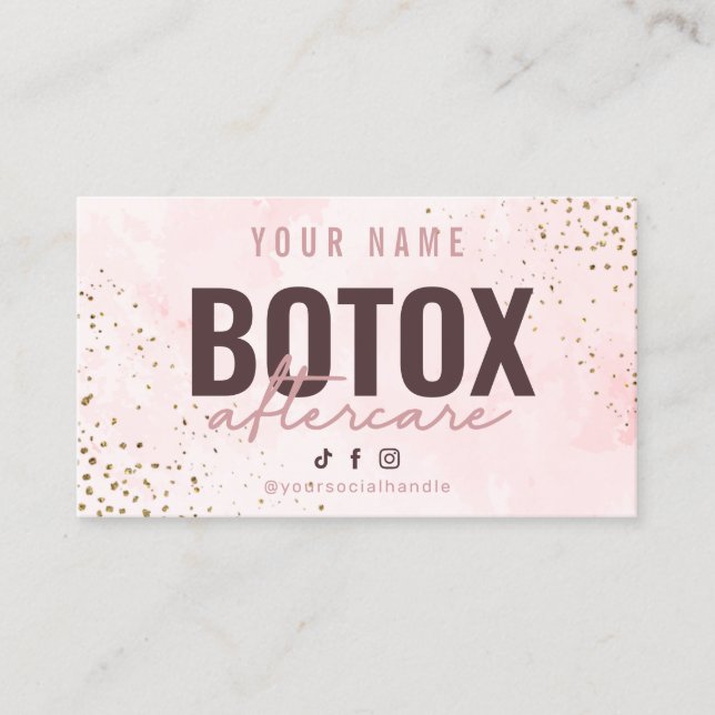 Carte Botox Aftercare (Devant)
