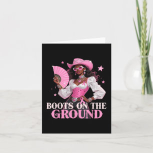 Carte Bottes Sur Le Sol Pink Cowgirl Cancer Du Sein Wes