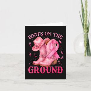 Carte Bottes Sur Le Sol Pink Cowgirl Cancer Du Sein Wom