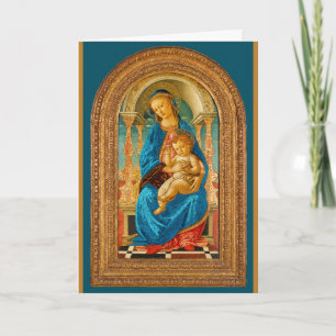 Carte Botticelli (1445-1510) Madonna & Child Enthroned