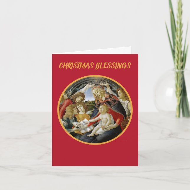 Carte Botticelli Madonna et Jesus Magnificat (Devant)