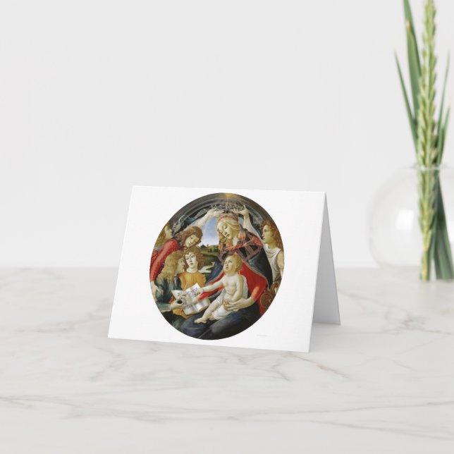 Carte Botticelli Madonna et Jesus Magnificat (Devant)