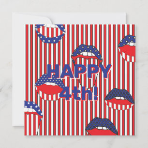 Carte Bouche drapeau bleu-blanc