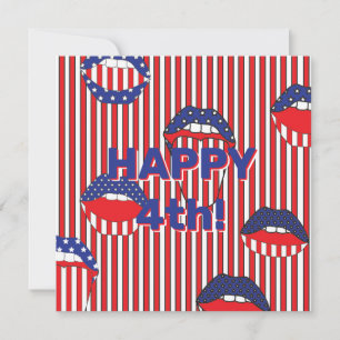 Carte Bouche drapeau bleu-blanc