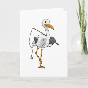 Carte Bouche en Fisher avec canne à pêche