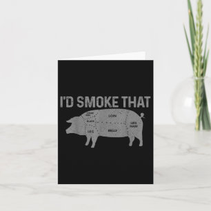 Carte Boucher Chef Bbq Id Fumer Que Porc De Cochon Fatig