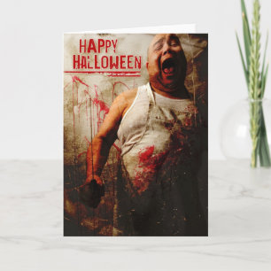 Carte boucher fou halloween