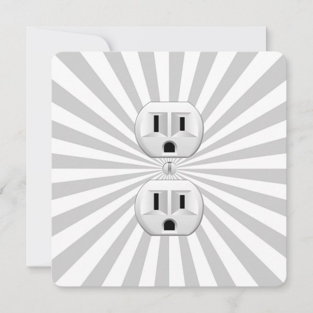 Carte Bouchon électrique Mur Outlet Fun Personnaliser Ce (Devant)