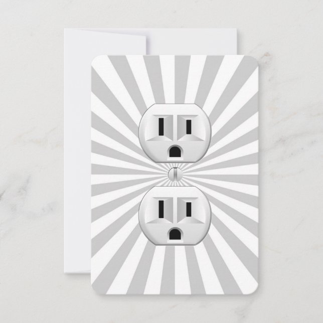 Carte Bouchon électrique Mur Outlet Fun Personnaliser Ce (Devant)