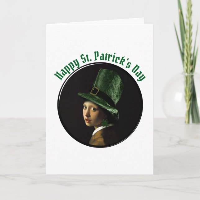 Carte Boucle d'oreille Trèfle Saint-Patrick (Devant)