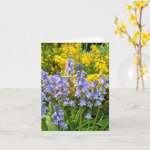 Carte Boucles de fleurs printanières, cloches et fleurs 