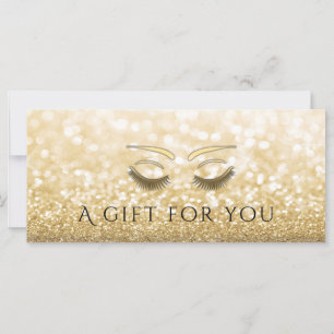 Carte Boucles d'or glittery de luxe et sourcils
