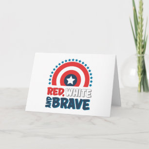 Carte Bouclier de Captain America "Rouge, Blanc et Brave