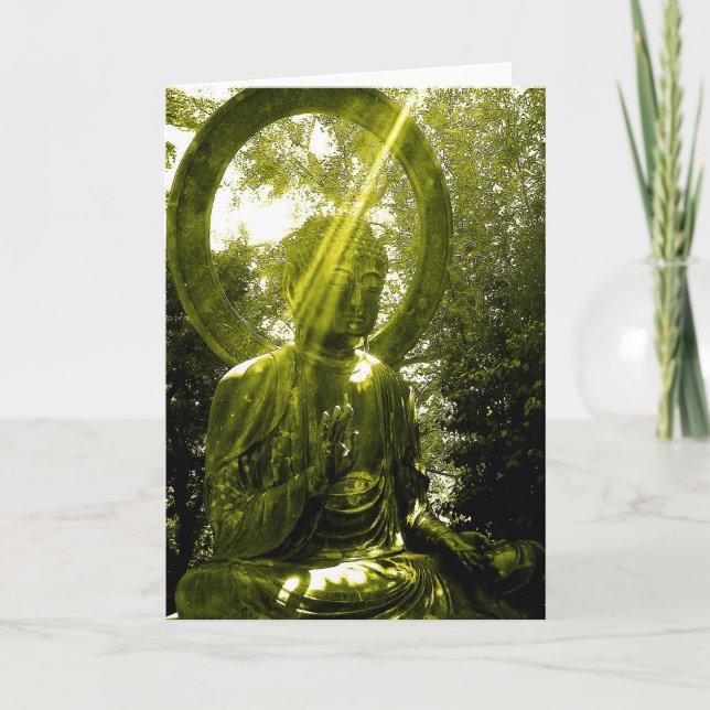 Carte Bouddha avec des rayons (Devant)