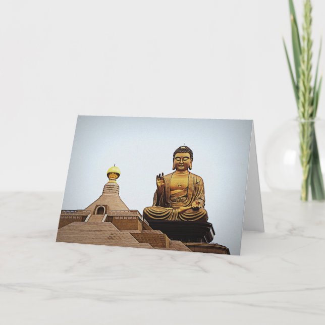 Carte Bouddha dans la lumière la photographie (Devant)