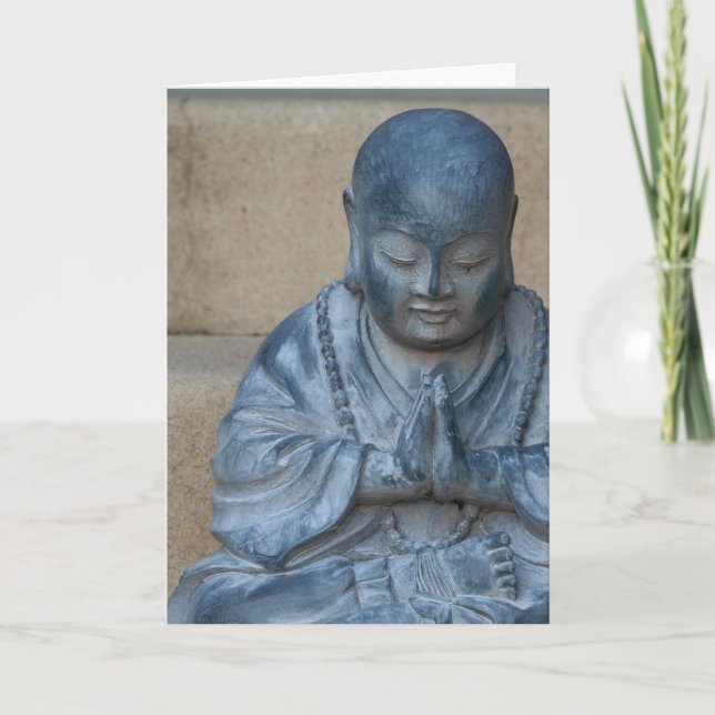 Carte Bouddha dans la prière (Devant)