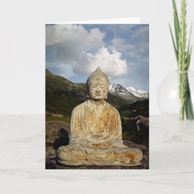Carte Bouddha dans les montagnes (Devant)