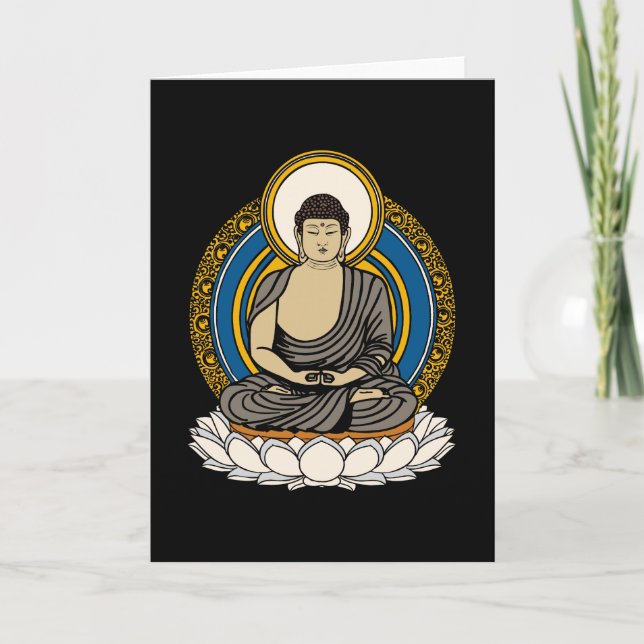 Carte Bouddha Dhyana Mudra (Devant)