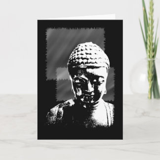 Carte Bouddha noir et blanc
