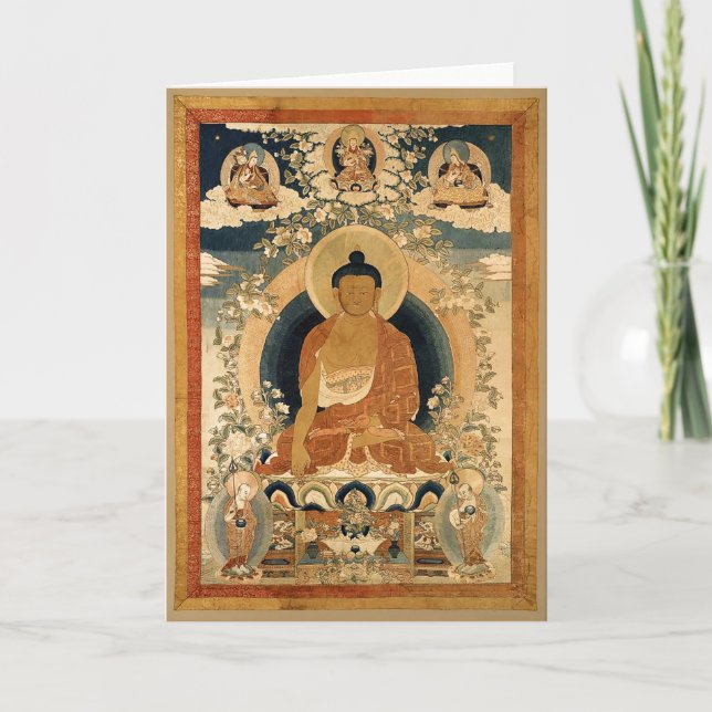 Carte Bouddha Shakyamuni Thangka (Devant)
