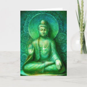 Carte Bouddha vert