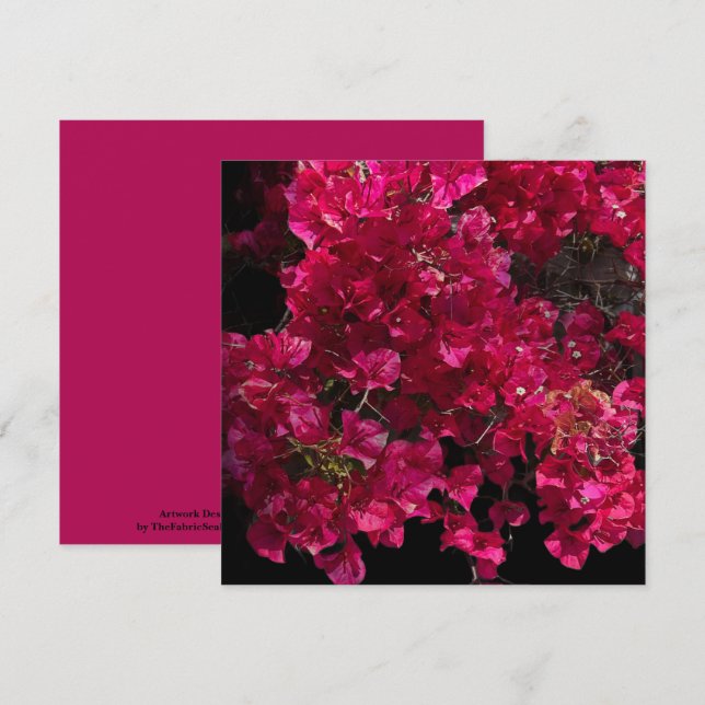 Carte Bougainvillea Arbuste de vinification Tropical Rou (Devant / Derrière)