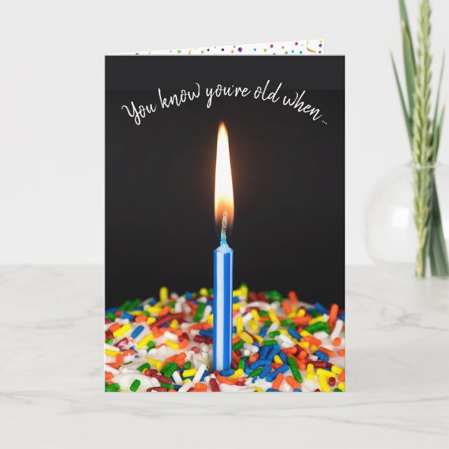 Carte Bougie d'anniversaire dans Humour de gâteau (Devant)