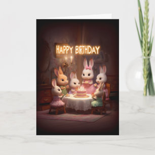 Carte Bougie de gâteau d'anniversaire pour fête de petit