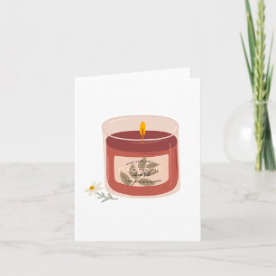 Carte Bougie de Magnolia d'automne rustique