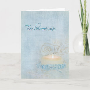 Carte Bougie mariage et jarre