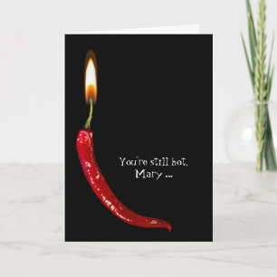 Carte bougies au poivre chaud rouge pour vieillir