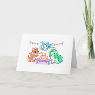 Carte Bougies d'anniversaire de dragon drôle Fantasy Fri