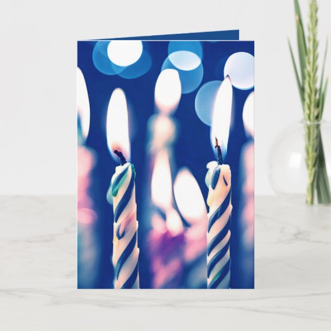Carte Bougies d'anniversaire en train de fondre (Devant)