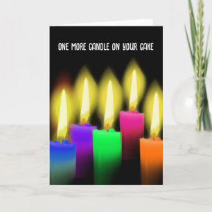 Carte Bougies D'Anniversaire Sur Noir