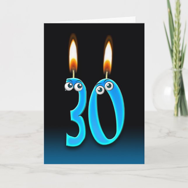 Carte Bougies du 30e anniversaire (Devant)