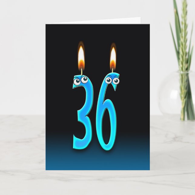 Carte Bougies du 36e anniversaire (Devant)