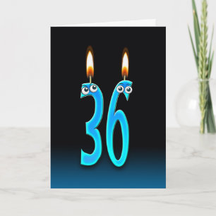 Carte Bougies du 36e anniversaire