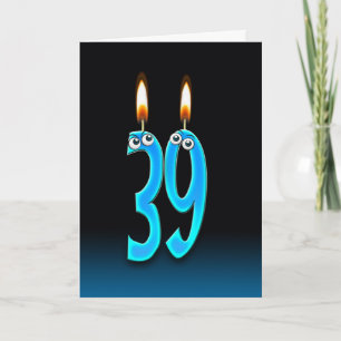 Carte Bougies du 39e anniversaire