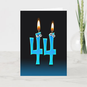 Carte Bougies du 44e anniversaire