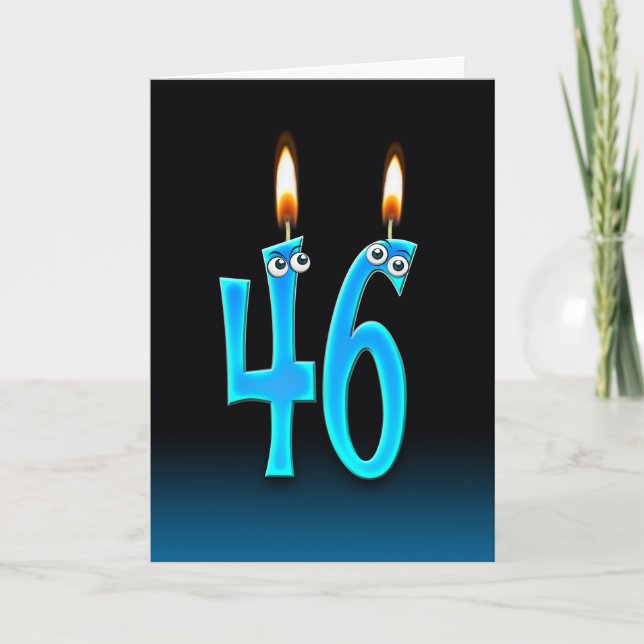 Carte Bougies du 46e anniversaire (Devant)