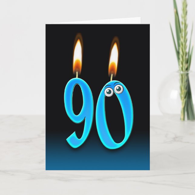 Carte Bougies du 90e anniversaire (Devant)