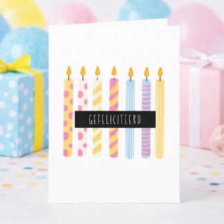 Carte Bougies  Joyeux Anniversaire Minimaliste