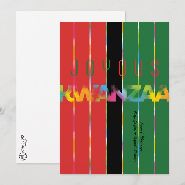 Carte Bougies Kwanzaa (Devant / Derrière)
