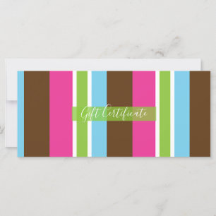 Carte Boulangerie colorée mignonne Certificat cadeau Mac