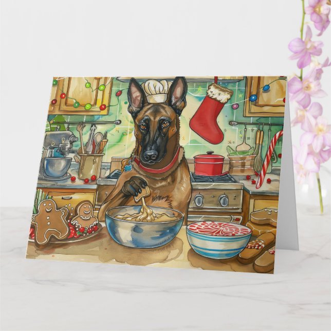 Carte Boulangerie de Noël belge Malinoi (Orchidée)