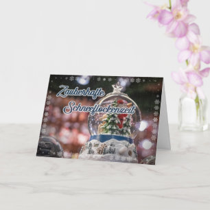 Carte Boule à neige festive Joyeux Noël tempête de neige