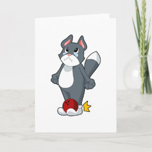 Carte Boule de bowling de chat