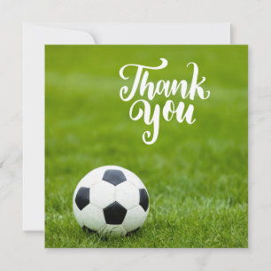 Carte Boule de football avec Merci de mot